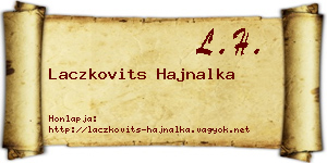 Laczkovits Hajnalka névjegykártya